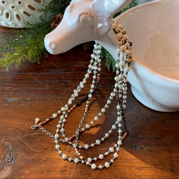 Silpada Pearl & Mixed Metal Necklace - Picture 2 of 5